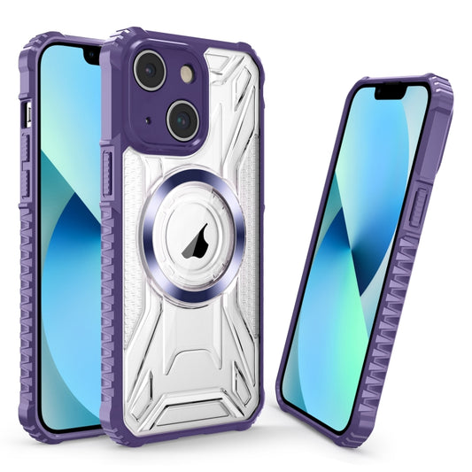For iPhone 13 CD Texture Magsafe Phone Case(Dark Purple) - iPhone 13 Cases by buy2fix | Online Shopping UK | buy2fix