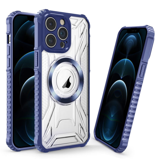 For iPhone 12 Pro Max CD Texture Magsafe Phone Case(Sapphire) - iPhone 12 Pro Max Cases by buy2fix | Online Shopping UK | buy2fix