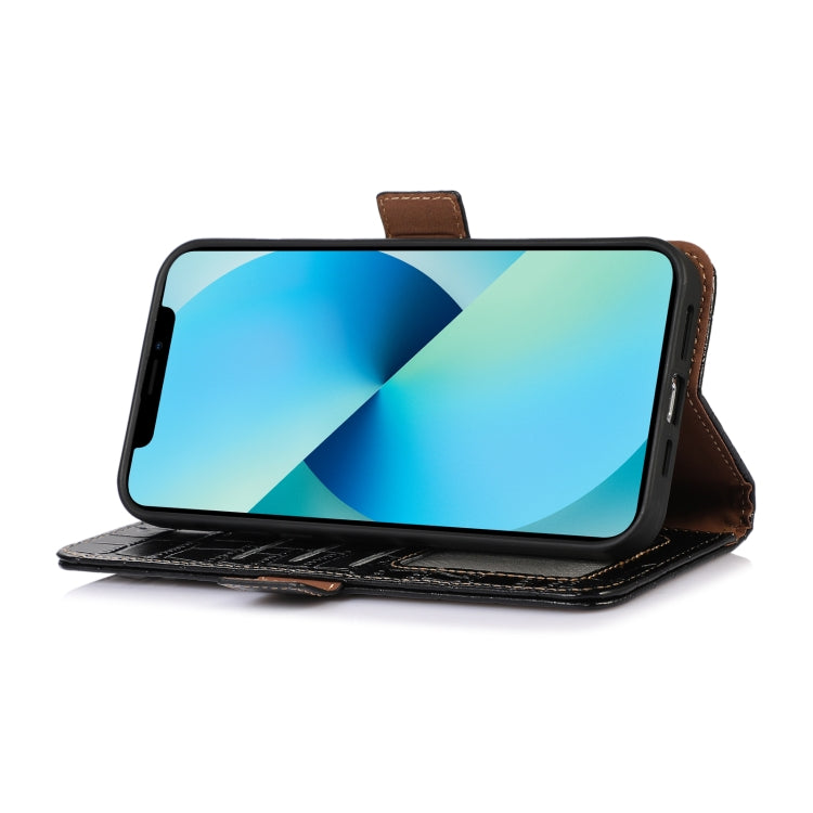 For Huawei Nova 11i / Enjoy 60 Pro /  Crocodile Top Layer Cowhide Leather Phone Case(Black) - Huawei Cases by buy2fix | Online Shopping UK | buy2fix