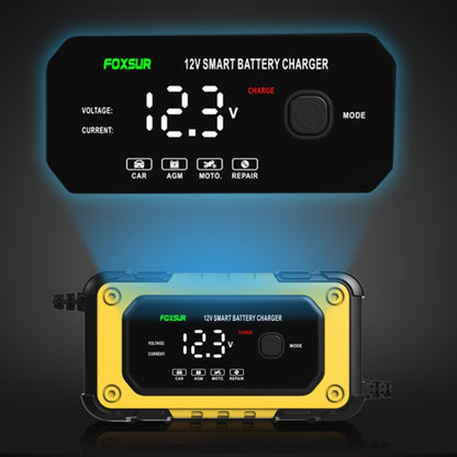 FOXSUR FBC1206E 6A 12V Car / Motorcycle Smart Battery Charger(EU Plug) - Battery Charger by FOXSUR | Online Shopping UK | buy2fix