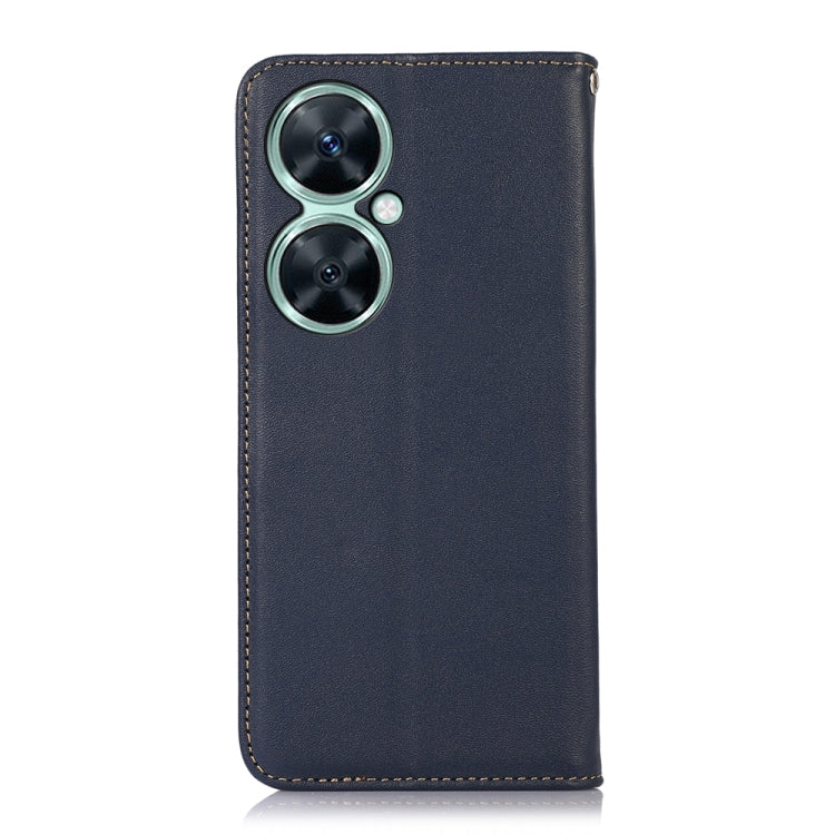 For Huawei Nova 11i / Enjoy 60 Pro KHAZNEH Nappa Top Layer Cowhide Leather Phone Case(Blue) - Huawei Cases by buy2fix | Online Shopping UK | buy2fix