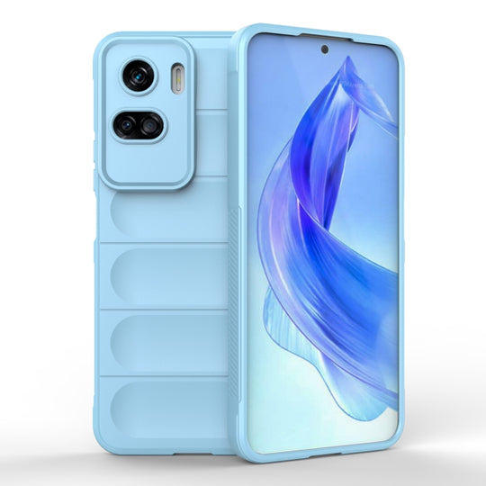 For Honor 90 Lite Magic Shield TPU + Flannel Phone Case(Light Blue)
