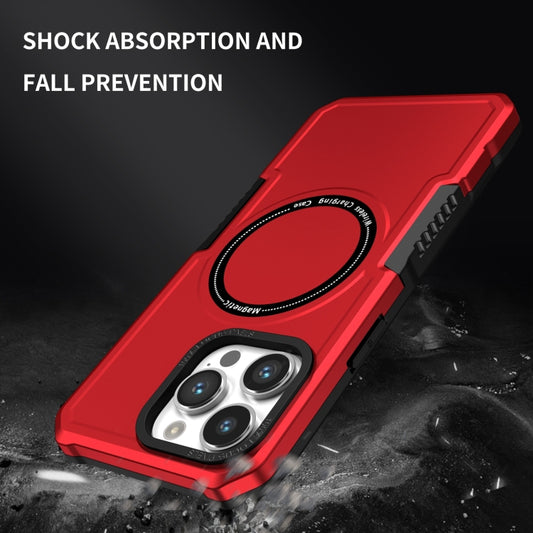 For iPhone 15 Pro Shockproof Armor MagSafe Phone Case(Red) - iPhone 15 Pro Cases by buy2fix | Online Shopping UK | buy2fix