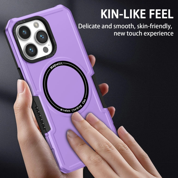 For iPhone 15 Pro Shockproof Armor MagSafe Phone Case(Purple) - iPhone 15 Pro Cases by buy2fix | Online Shopping UK | buy2fix
