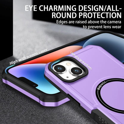 For iPhone 15 Shockproof Armor MagSafe Phone Case(Purple) - iPhone 15 Cases by buy2fix | Online Shopping UK | buy2fix
