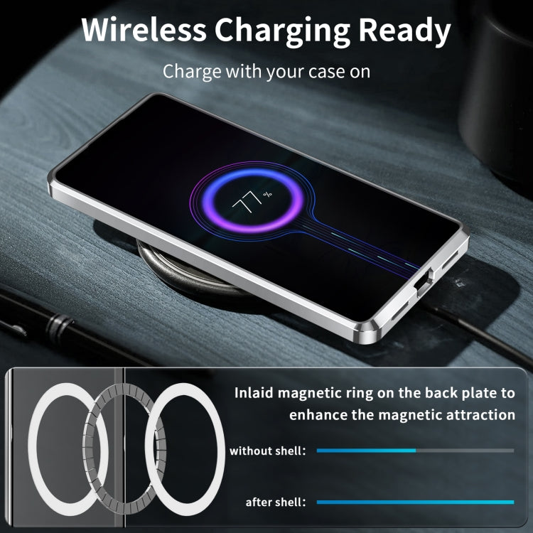For Sony Xperia 1 IV Frosted Metal MagSafe Magnetic Phone Case(Silver) - Sony Cases by buy2fix | Online Shopping UK | buy2fix