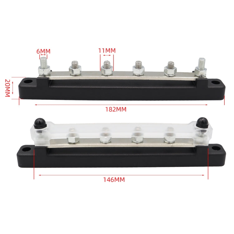 CP-3121-02 150A 48V RV Yacht Car Single-row 4-way Terminal Busbar - Booster Cable & Clip by buy2fix | Online Shopping UK | buy2fix