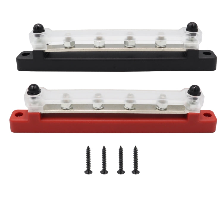 CP-3122 1 Pair 150A 48V RV Yacht Car High Current Single-row 4-way Terminal Busbar - Booster Cable & Clip by buy2fix | Online Shopping UK | buy2fix