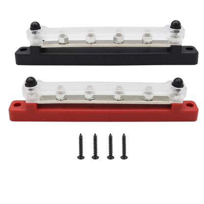 CP-3122 1 Pair 150A 48V RV Yacht Car High Current Single-row 4-way Terminal Busbar - Booster Cable & Clip by buy2fix | Online Shopping UK | buy2fix