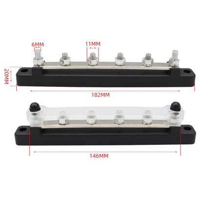 CP-3122 1 Pair 150A 48V RV Yacht Car High Current Single-row 4-way Terminal Busbar - Booster Cable & Clip by buy2fix | Online Shopping UK | buy2fix