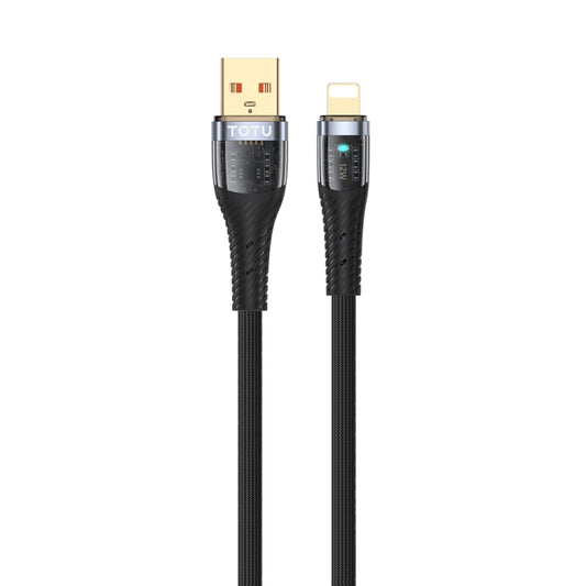 TOTU CB-8-L 12W USB to 8 Pin Transparent Braided Data Cable, Length: 1.5m - Normal Style Cable by TOTUDESIGN | Online Shopping UK | buy2fix