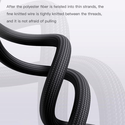 TOTU CB-8-L 12W USB to 8 Pin Transparent Braided Data Cable, Length: 1.5m - Normal Style Cable by TOTUDESIGN | Online Shopping UK | buy2fix