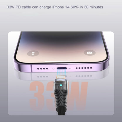 TOTU CB-8-L 12W USB to 8 Pin Transparent Braided Data Cable, Length: 1.5m - Normal Style Cable by TOTUDESIGN | Online Shopping UK | buy2fix