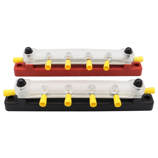 CP-3125 1 Pair RV Yacht 150A High Current Single-row 4-way Busbar with 12pcs Terminals - Booster Cable & Clip by buy2fix | Online Shopping UK | buy2fix