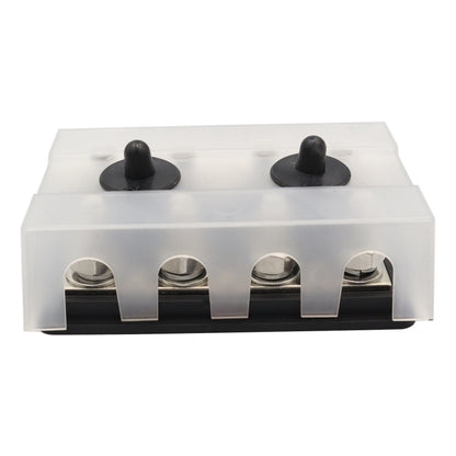CP-3156 M8 RV Modified Yacht Double-row 4-way Busbar with Dust Cover - Booster Cable & Clip by buy2fix | Online Shopping UK | buy2fix