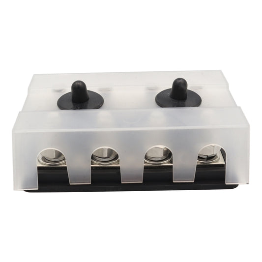 CP-3156 M8 RV Modified Yacht Double-row 4-way Busbar with Dust Cover - Booster Cable & Clip by buy2fix | Online Shopping UK | buy2fix