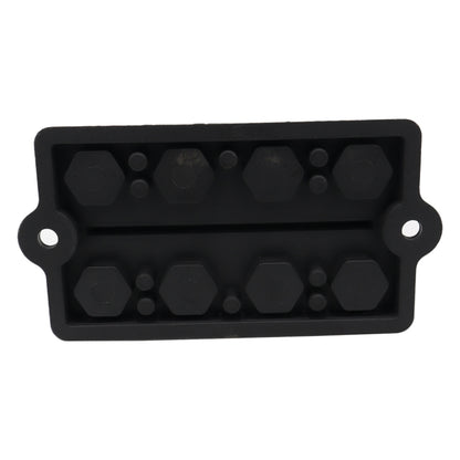 CP-3156 M8 RV Modified Yacht Double-row 4-way Busbar with Dust Cover - Booster Cable & Clip by buy2fix | Online Shopping UK | buy2fix