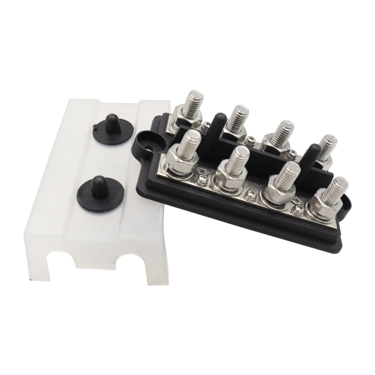 CP-3156 M8 RV Modified Yacht Double-row 4-way Busbar with Dust Cover - Booster Cable & Clip by buy2fix | Online Shopping UK | buy2fix