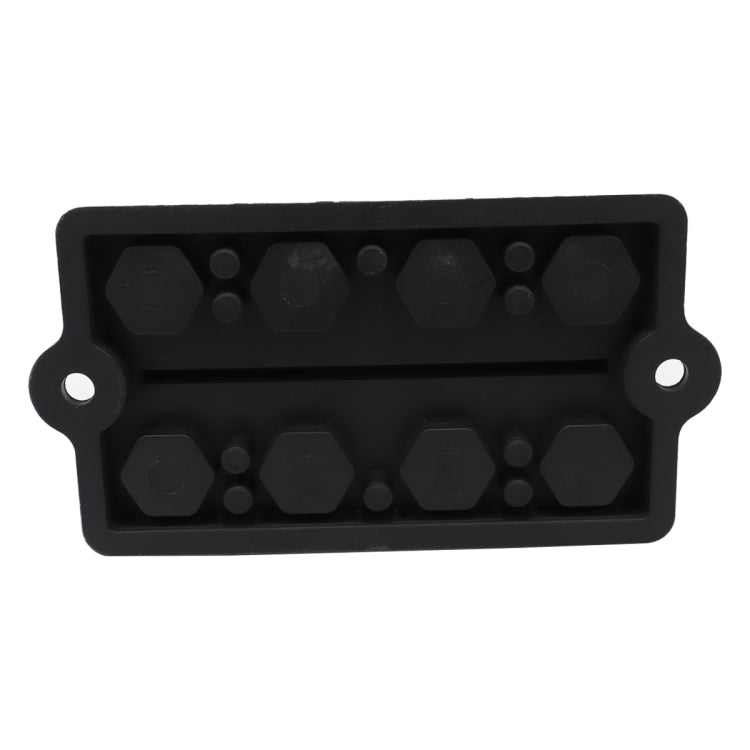 CP-3157 M10 RV Modified Yacht Double-row 4-way Busbar with Dust Cover - Booster Cable & Clip by buy2fix | Online Shopping UK | buy2fix
