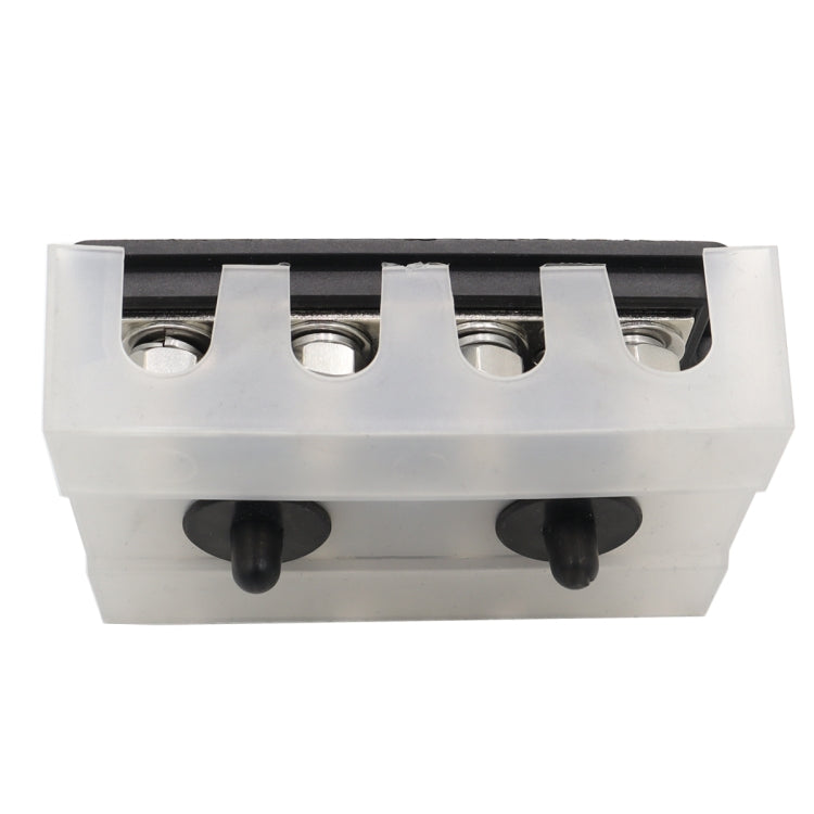 CP-3157 M10 RV Modified Yacht Double-row 4-way Busbar with Dust Cover - Booster Cable & Clip by buy2fix | Online Shopping UK | buy2fix