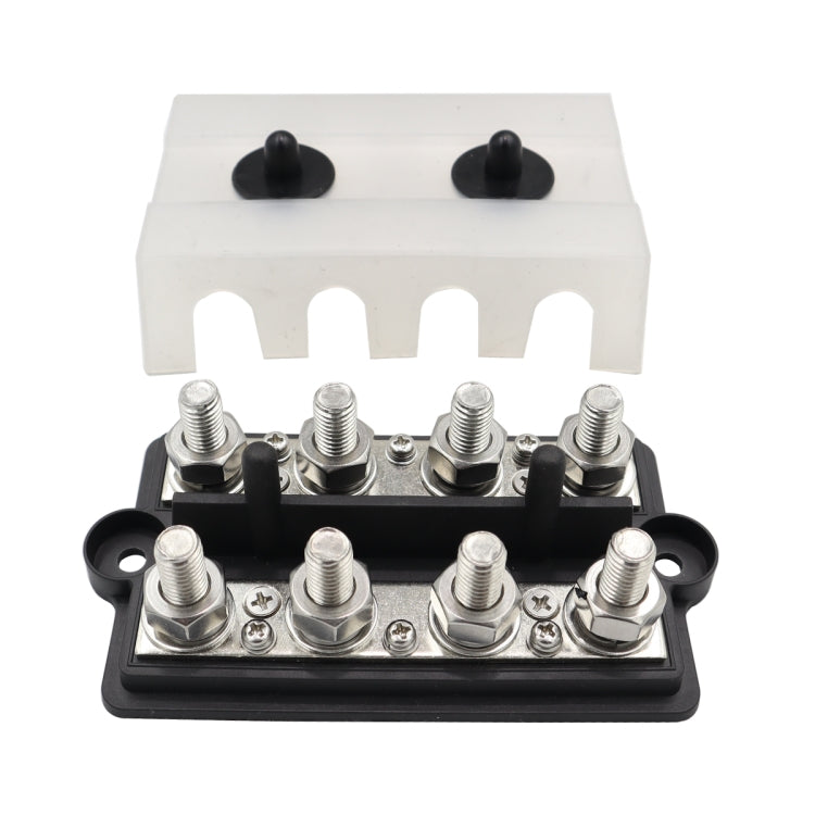 CP-3157 M10 RV Modified Yacht Double-row 4-way Busbar with Dust Cover - Booster Cable & Clip by buy2fix | Online Shopping UK | buy2fix