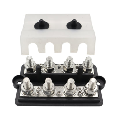CP-3157 M10 RV Modified Yacht Double-row 4-way Busbar with Dust Cover - Booster Cable & Clip by buy2fix | Online Shopping UK | buy2fix