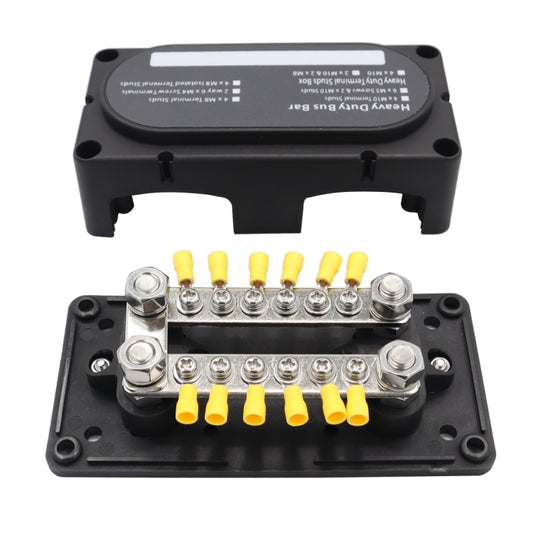 CP-3158 300A 12-48V RV Yacht Modified Double Row 12-way M6 Terminal Busbar with 12pcs Terminals - Booster Cable & Clip by buy2fix | Online Shopping UK | buy2fix