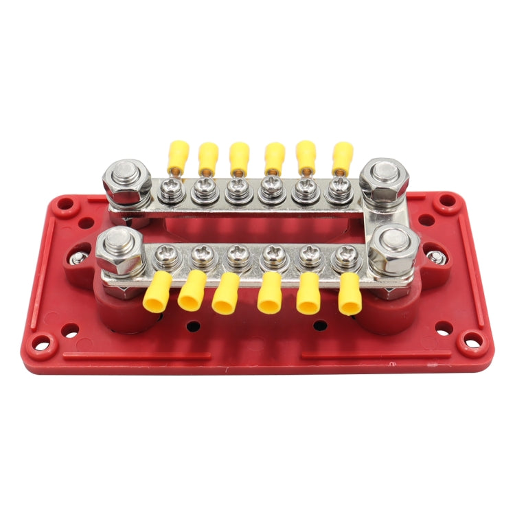 CP-3160 1 Pair 300A 12-48V RV Yacht Modified Double Row 12-way M6 Terminal Busbar with 24pcs Terminals - Booster Cable & Clip by buy2fix | Online Shopping UK | buy2fix