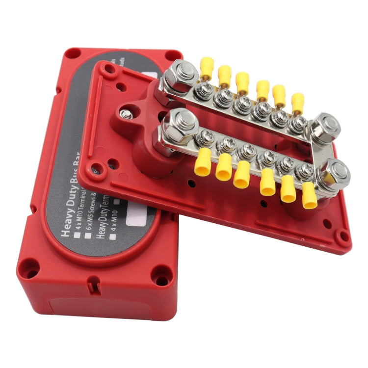 CP-3160 1 Pair 300A 12-48V RV Yacht Modified Double Row 12-way M6 Terminal Busbar with 24pcs Terminals - Booster Cable & Clip by buy2fix | Online Shopping UK | buy2fix