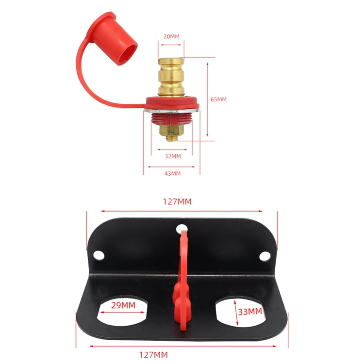 CP-4005 Car Remote Battery Terminal SUV Battery Pile Head with Stainless Steel Bracket - Booster Cable & Clip by buy2fix | Online Shopping UK | buy2fix