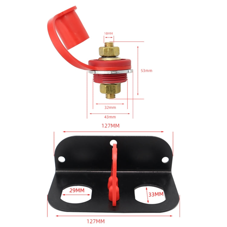 CP-4008 Car Remote Battery Terminal SUV Battery Pile Head with Stainless Steel Bracket - Booster Cable & Clip by buy2fix | Online Shopping UK | buy2fix