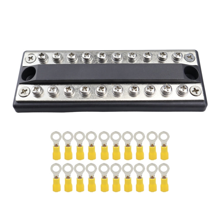 CP-4051 100A 48V RV Yacht Modified Double Row 10-way Busbar with 20pcs Terminals - Booster Cable & Clip by buy2fix | Online Shopping UK | buy2fix