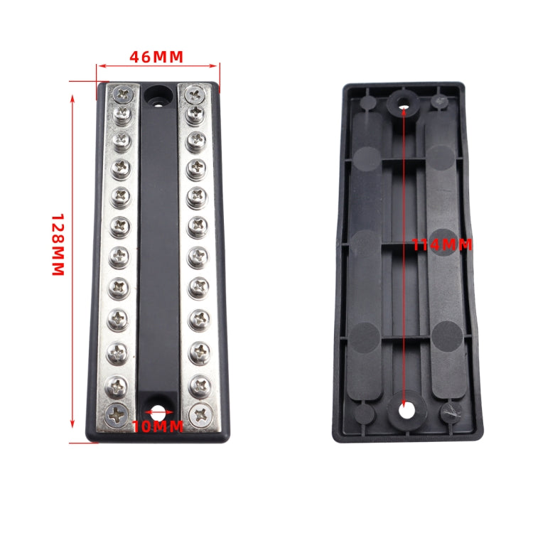 CP-4051 100A 48V RV Yacht Modified Double Row 10-way Busbar with 20pcs Terminals - Booster Cable & Clip by buy2fix | Online Shopping UK | buy2fix