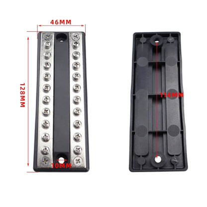 CP-4051 100A 48V RV Yacht Modified Double Row 10-way Busbar with 20pcs Terminals - Booster Cable & Clip by buy2fix | Online Shopping UK | buy2fix