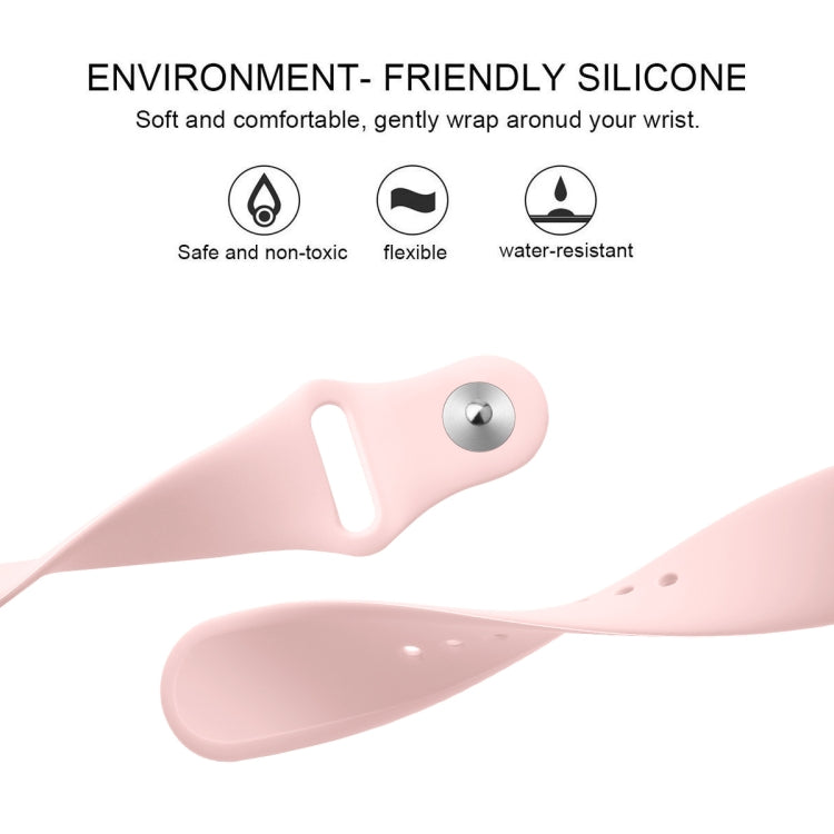 For Fitbit Versa 2 / Fitbit Versa / Fitbit Versa Lite Solid Color Silicone Watch Band, Size:S(Pink) by buy2fix