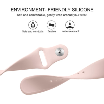 For Fitbit Versa 2 / Fitbit Versa / Fitbit Versa Lite Solid Color Silicone Watch Band, Size:S(Sand Pink) - Watch Bands by buy2fix | Online Shopping UK | buy2fix