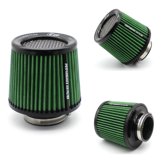 XH-UN077-079 Car High Flow Cold Cone Engine Air Intake Filter, Size:63mm(Green) - Air Intake System by buy2fix | Online Shopping UK | buy2fix