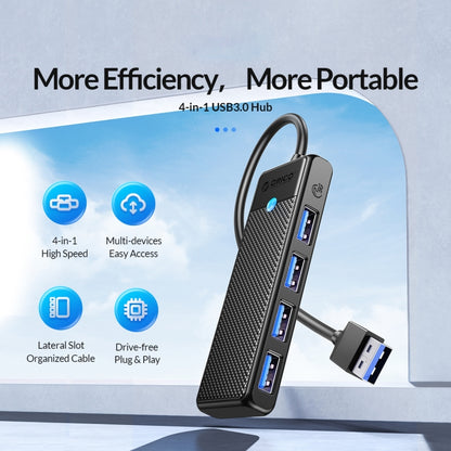 ORICO PAPW4A-U3 4 in 1 USB to USB Multi-function Docking Station HUB Adapter(Black) - USB HUB by ORICO | Online Shopping UK | buy2fix