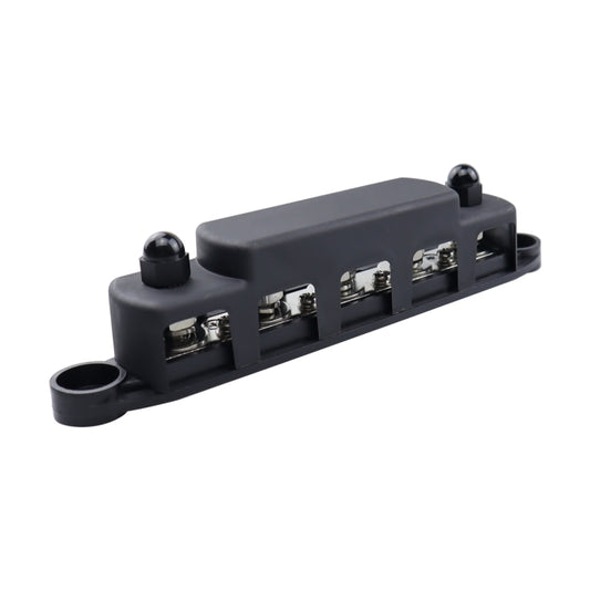 CP-4122-01 RV Yacht M8 Single Row 5-way Power Distribution Block Busbar with Cover - Booster Cable & Clip by buy2fix | Online Shopping UK | buy2fix