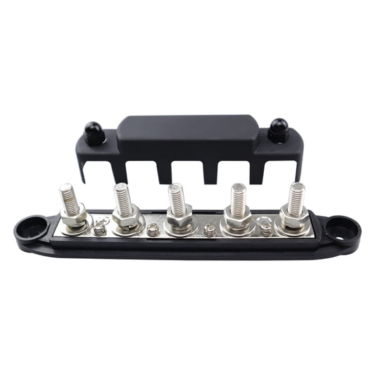CP-4122-01 RV Yacht M8 Single Row 5-way Power Distribution Block Busbar with Cover - Booster Cable & Clip by buy2fix | Online Shopping UK | buy2fix