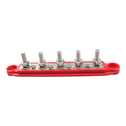 CP-4122-02 RV Yacht M8 Single Row 5-way Power Distribution Block Busbar with Cover - Booster Cable & Clip by buy2fix | Online Shopping UK | buy2fix