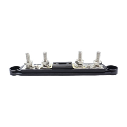 CP-4124-01 RV Yacht M8 Single Row 4-way Power Distribution Block Busbar with Cover with 300A Fuse - Booster Cable & Clip by buy2fix | Online Shopping UK | buy2fix