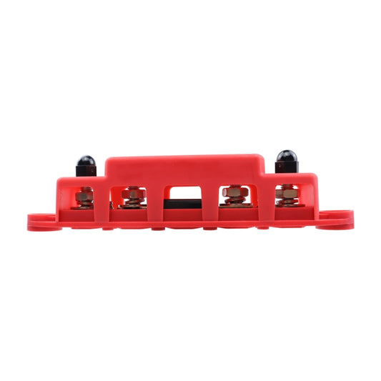 CP-4124-02 RV Yacht M8 Single Row 4-way Power Distribution Block Busbar with Cover with 300A Fuse - Booster Cable & Clip by buy2fix | Online Shopping UK | buy2fix