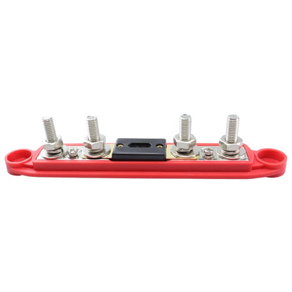 CP-4124-02 RV Yacht M8 Single Row 4-way Power Distribution Block Busbar with Cover with 300A Fuse - Booster Cable & Clip by buy2fix | Online Shopping UK | buy2fix