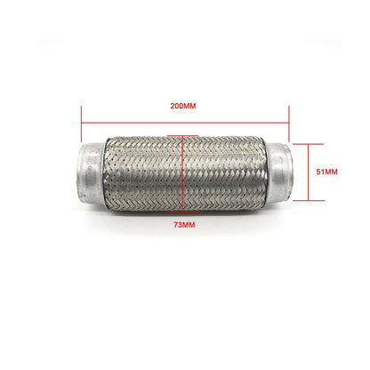 XH-6172 Car Muffler Exhaust Pipe Silencer Nozzle Stainless Steel Exhaust, Size:51mm(Silver) - Exhaust Pipes by buy2fix | Online Shopping UK | buy2fix