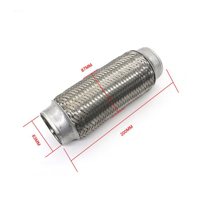 XH-6172 Car Muffler Exhaust Pipe Silencer Nozzle Stainless Steel Exhaust, Size:63mm(Silver) - Exhaust Pipes by buy2fix | Online Shopping UK | buy2fix