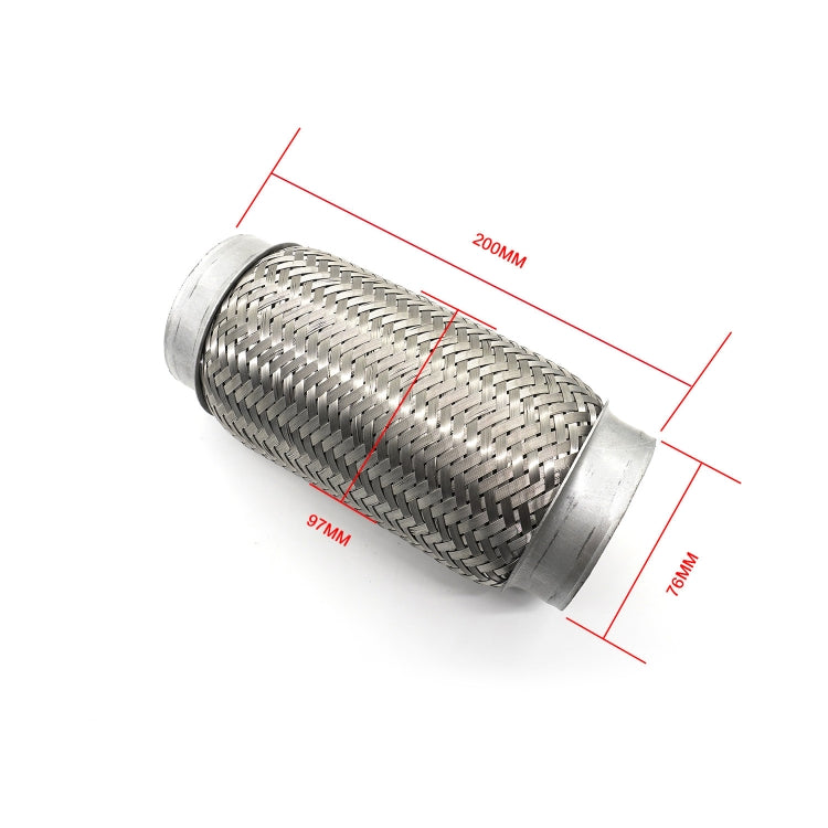XH-6172 Car Muffler Exhaust Pipe Silencer Nozzle Stainless Steel Exhaust, Size:76mm(Silver) - Exhaust Pipes by buy2fix | Online Shopping UK | buy2fix