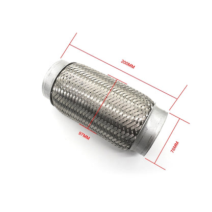 XH-6172 Car Muffler Exhaust Pipe Silencer Nozzle Stainless Steel Exhaust, Size:76mm(Silver) - Exhaust Pipes by buy2fix | Online Shopping UK | buy2fix