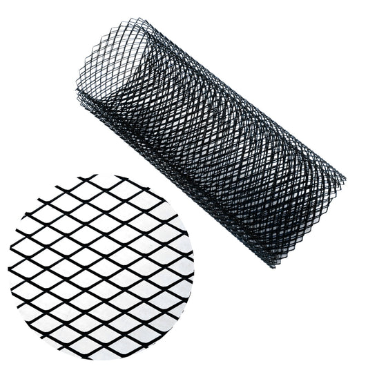 XH-6013 100x33cm Universal Car Grill Mesh Aluminum Alloy Grille Insert Bumper, Type:Small Hole(Black) by buy2fix