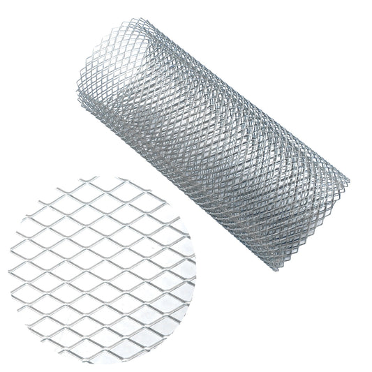 XH-6013 100x33cm Universal Car Grill Mesh Aluminum Alloy Grille Insert Bumper, Type:Small Hole(Silver) by buy2fix